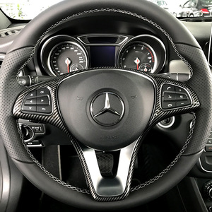 Amp-Z Steering Wheel Trim Strip For Mercedes-Benz A B C E GLA GLC CLA GLE GLS Carbon Fiber Style ABS Material - Product Image 3