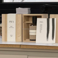 Boîte de rangement en bois de balsa et de paulownia non finie avec couvercle coulissant pour la présentation de parfums, support de bouteille en verre, étui de présentation pour cadeaux