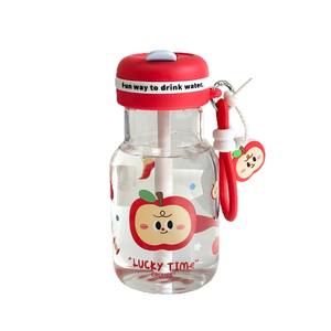 Zuo Mu Apple Shaped <b>Glass</b> Water Bottle 500Ml With Straw Large Capacity Student <b>Cup</b> For Back To School Gift - Product Image 5
