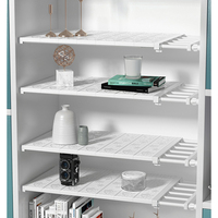 Étagère de rangement extensible pour armoire, support de tension réglable, séparateur DIY pour armoire, salle de bain, étagère, organisateur