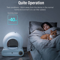 Bac à litière intelligent 65L autonettoyant, distributeur de litière, application, écologique, contrôle des odeurs, grande capacité pour plusieurs chats, OEM