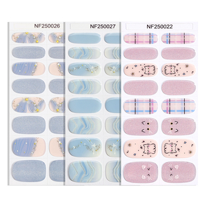 Nuove Strisce di Gel per Unghie Semi-Polimerizzate alla Moda con Effetto Acquerello Lucido, Onde Oceaniche e Aurora, Ecologiche e Non Tossiche, per Nail Art con French Tip - Product Image 6