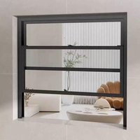 Fenêtres en verre trempé à double vitrage à isolation thermique, fenêtres électriques intelligentes en aluminium pour la décoration de la maison