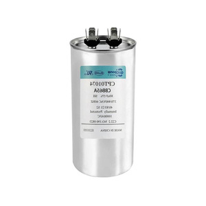 ตัวเก็บประจุแบบวงกลมคู่ 80F 370V 440VAC CPT01074 อะไหล่ระบบ HVAC - Product Image 1