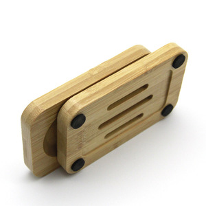 Eco Friendly Gift Bath Accessory Natural Soap Dish Wooden Handmade Bamboo Soap Holder Tray Rack <strong>Plate</strong> - Product Image 5