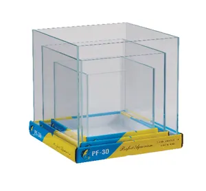 Puf pequeno super branco vidro tanque de vidro, conjunto de aquários simples e tanque de mesa aberto 5 em 1, 3 em 1