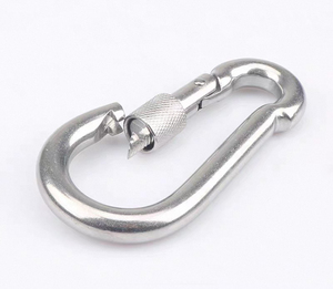 Gancho De Carabina De Aço Inoxidável Com Fivela De Mola De Segurança Feminina Gancho De Pressão De Carabina Com Parafuso - Product Image 4