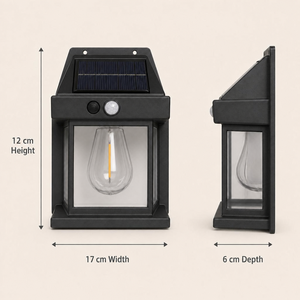 Lampe murale solaire extérieure à capteur, éclairage LED étanche pour cour, balcon et jardin, lumière d'ambiance - Product Image 6