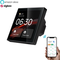 Panneau de commande central à écran tactile intelligent Tuya Wifi 4 pouces avec passerelle Alexa ZigBee intégrée Panneau de commande domotique intelligent