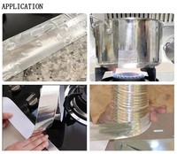 Ruban adhésif en aluminium imperméable personnalisé en usine, haute température, pour isolation et étanchéité CVC