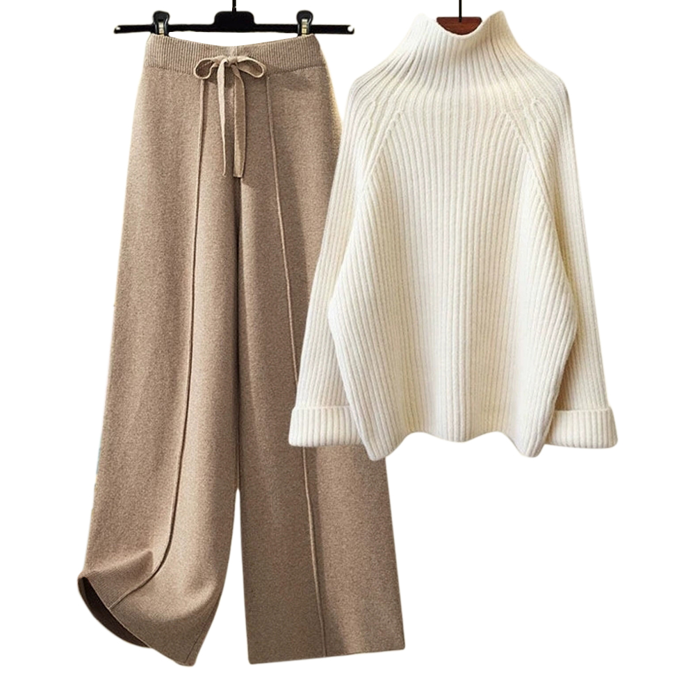 White top - Brown pant