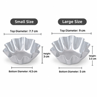 Moule à gâteau en aluminium pour tartelettes, moule à muffins, moule à cupcakes, ustensile de pâtisserie pour hôtels, bars à desserts et fêtes