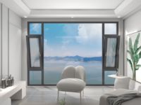 Ventana Abatible y Giratoria de Aluminio de Alta Calidad con Diseño Moderno, Aislamiento Térmico y Acústico para Edificios