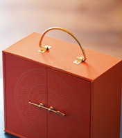 Coffret cadeau de luxe 2 pièces de bougies en boîte carrée haut de gamme, personnalisable, réutilisable, étanche et écologique, avec poignée