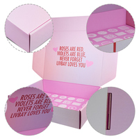 Échantillon Gratuit Personnalisé Boîte en Carton Ondulé Rose pour Cadeau