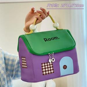 2025 nouvelles femmes grande capacité mignon sac cosmétique à la mode Portable voyage stockage fermeture éclair étanche sac de toilette - Product Image 2