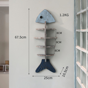 <strong>French</strong> Country Paulownia Wood Fish Fillet <strong>Shelf</strong> Kitchen &amp; Bathroom Wall Decorative Hanging <strong>Shelf</strong> Birthday Gift - Product Image 6
