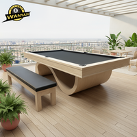Table de billard de luxe 3-en-1 Wanyaju avec plateau de tennis, taille personnalisée ODM/OEM, multi-usages 9 pieds, pour mobilier de luxe