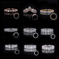 Starsgem özel altın yüzük klasik tasarım 14K 18K altın Lab yetiştirilen elmas moissanite takı düğün band yüzük