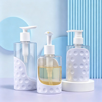 Flacon pompe vide en plastique PET de 500 ml pour hommes, idéal pour shampoing, savon corporel, nettoyant visage, sérum, parfum, lotion – Capacité de 350 ml