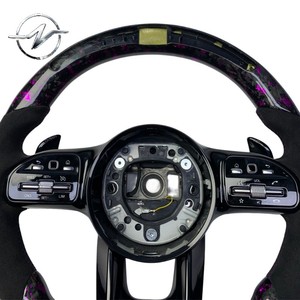 Volante Deportivo de 3 Radios con Pantalla LED, Fibra de Carbono Forjada y Cuero para W223 W205 809P - Product Image 2