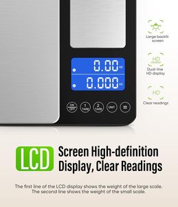 Báscula Digital Electrónica Ovalada de Acero Inoxidable para Repostería con Funciones de Tara, Conversión de Unidades, Conteo y Calibración, Funciona con Batería - Product Image 3