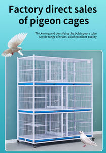 Jaula Reforzada Plegable <span class=keywords><strong>de</strong></span> Múltiples Capas para <span class=keywords><strong>Cría</strong></span> <span class=keywords><strong>de</strong></span> Palomas con Bandeja <span class=keywords><strong>de</strong></span> Plástico, Lujosa Casa para Pájaros <span class=keywords><strong>de</strong></span> Balcón - Product Image 5