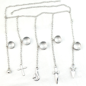 Anime Hunter x Hunter Kurapika catena anelli donna uomo Cosplay 1:1 metallo ciondolo accessori <span class=keywords><strong>di</strong></span> abbigliamento gioielli oggetti <span class=keywords><strong>di</strong></span> scena - Product Image 3