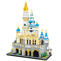 Mini blocs de briques miniatures en diamant, château, Puzzle, décompression, blocs de construction, jouets, cadeau