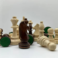 RUNAN Pièces d'échecs de luxe en bois massif brun de 3,8 pouces avec des motifs personnalisés pour les tournois d'échecs internationaux
