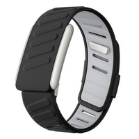 Compatible avec Whoop 5.0, bracelet en silicone bicolore, bracelet de montre avec boucle à bouton-pression, étanche pour le sport et la remise en forme