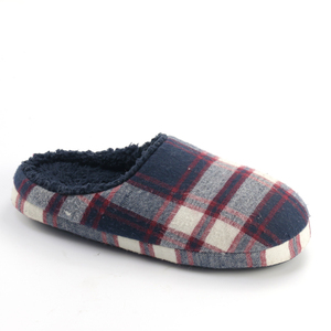 Slip on forrado de felpa de felpa de espuma de memoria cálida de invierno para mujer <span class=keywords><strong>Zapatillas</strong></span> de interior de cuadros a cuadros - Product Image 1