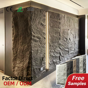 Revestimiento de Piedra Artificial Moderna, Panel de Pared de Piedra Cultivada de Poliuretano / PU Ecológico, Imitación de Roca Natural - Product Image 1