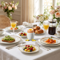 Vente en gros d'œufières créatives en céramique blanche en forme de pattes de canard, porte-œufs amusants en porcelaine en forme d'animaux pour la cuisine, le petit-déjeuner, la décoration de Pâques