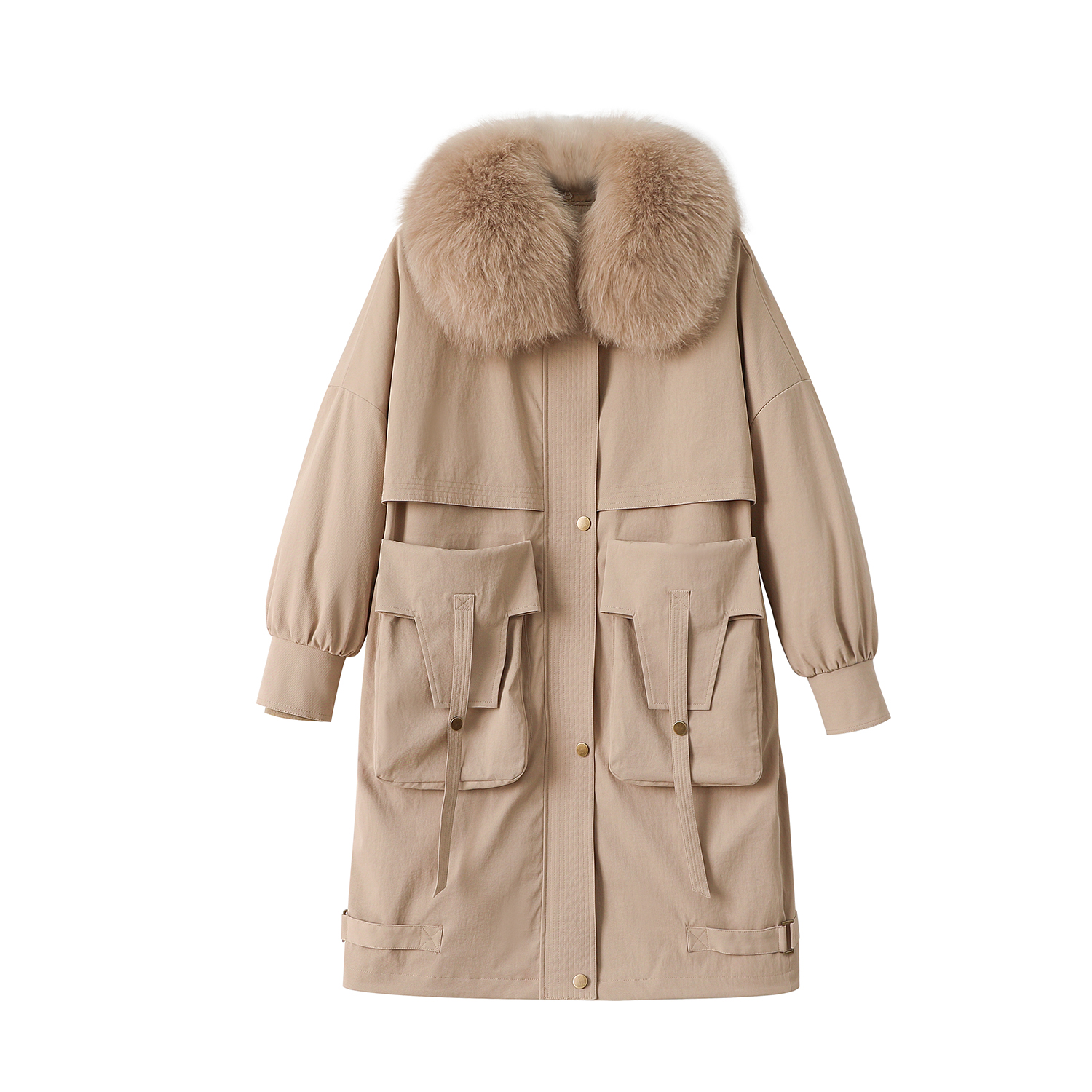 Women's Outerwear Parkas Fur Hooded Super Ladies Thickened Trench Coat Plus Size Winter Coats