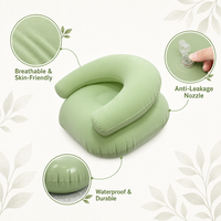 Canapé gonflable de loisirs avec accoudoirs floqués, chaise pneumatique en PVC en forme de U pour intérieur et extérieur