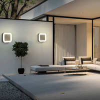 Applique murale LED carrée en aluminium durable, étanche IP65, moderne, vente en gros, haute qualité, prix d'usine