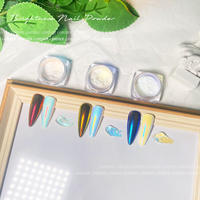 Poudre à ongles en perles, sirène néon licorne couleur miroir poudre Chrome ongles Art Pigment poussière décoration