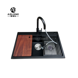 Fregadero de cocina de lavabo individual multifuncional para uso doméstico Estilo bajo montaje con instalación de un orificio Sin grifo incluido - Product Image 5