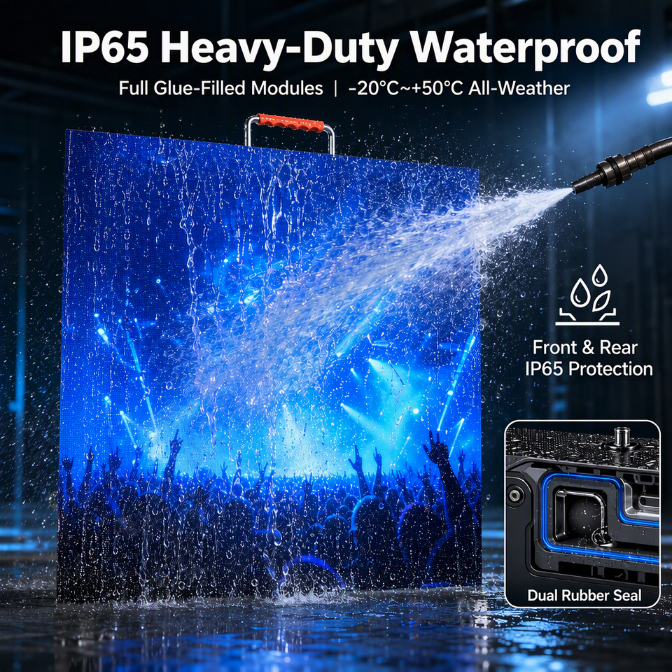 P3.91 Rental LED Video Wall IP65 Waterproof Curved Stage Backdrop ...