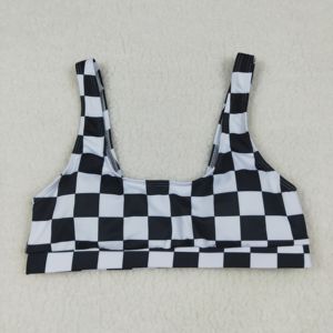 Conjunto de Bikini de 2 Piezas para Mujer, Diseño de Camuflaje a Cuadros, Secado Rápido, Spandex/Poliéster, Venta al Por Mayor - Product Image 5