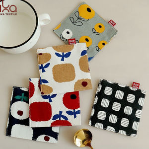 Tapis de gobelet 100% coton, <span class=keywords><strong>roulettes</strong></span> avec tissu imprimé, fait à la main - Product Image 4