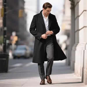 JXKRSZF定制男士羊毛大衣爸爸最佳交易厚保暖男士3/4羊毛大衣 - Product Image 2