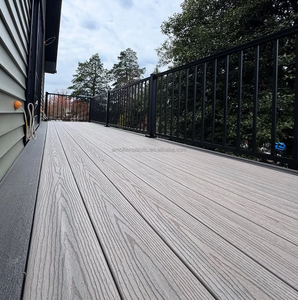 Đương Đại <span class=keywords><strong>Composite</strong></span> <span class=keywords><strong>decking</strong></span> cho hồ bơi ngoài trời hạt gỗ chống trượt chống thấm vật liệu xây dựng - Product Image 3