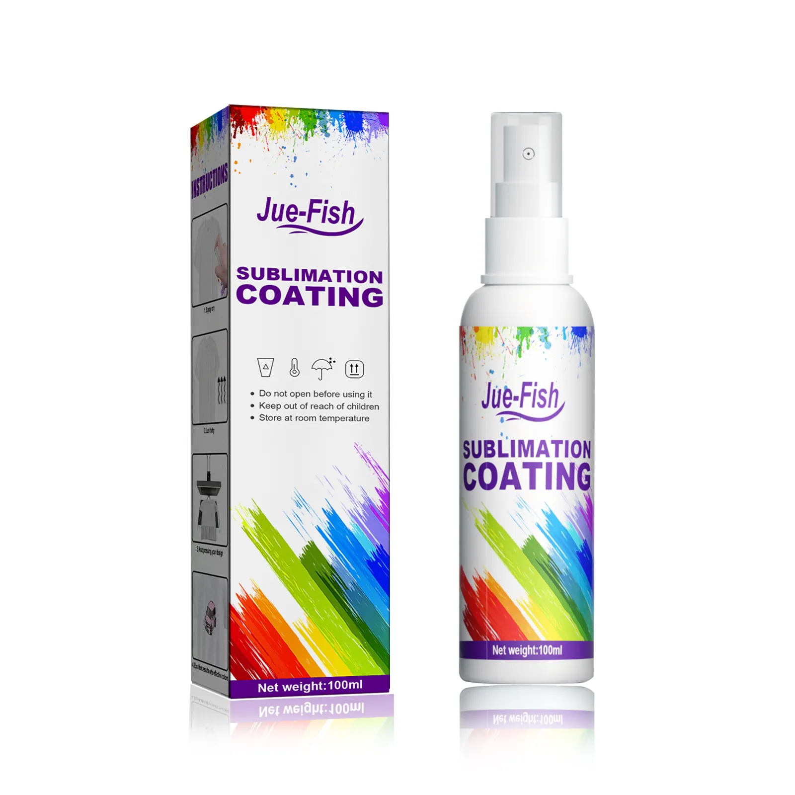 Jue-fish Sublimation Coating Liquid DIY Craft Sublimation Coating Spray Spray multiuso per sublimazione