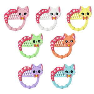 New phong cách phim hoạt hình mèo cấp thực phẩm Silicone bé Teether núm vú mọc răng Stick cho <span class=keywords><strong>2</strong></span>-4 năm tuổi - Product Image 6