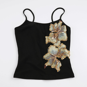 Summer Y2K Women Crop Tank Top Vintage Floral Embroidered Slim Fit Cami Streetwear Sexy <b>Spaghetti</b> <b>Strap</b> Vest - Product Image 6