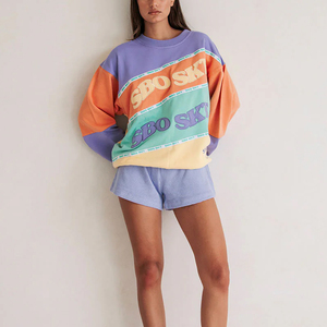 <span class=keywords><strong>Pull</strong></span> en coton personnalisé pour femmes automne hiver surdimensionné Vintage col rond broderie patch sweats à <span class=keywords><strong>capuche</strong></span> <span class=keywords><strong>sans</strong></span> <span class=keywords><strong>capuche</strong></span> - Product Image 6