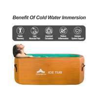 Baignoire de récupération pliable et portable en PVC pour athlètes, piscine à glace gonflable pour la maison, la salle de sport et l'extérieur, garantie 2 ans