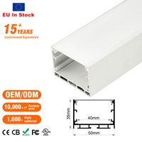 Lumière linéaire LED suspendue au plafond, en stock dans l'UE, boîtier en alliage d'aluminium, longueur personnalisable de 1 m, 2 m, 3 m, diffuseur de lumière de profil de canal